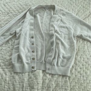 Aritzia TNA oversized cream cardigan